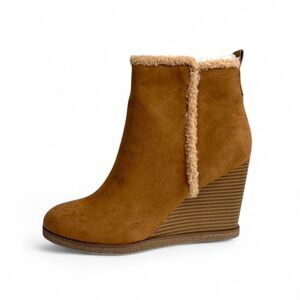 Sun + Stone Womens Camillia F Faux Suede Ankle Wedge Boots, NEW! Size 10